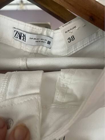 38 Beden Zara beyaz kot pantolon