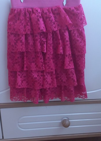 Kız Çocuk Pembe Fırfırlı Etek