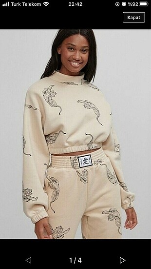 Bershka kısa üst sweat
