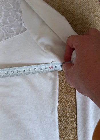 Dantel Detaylı Beyaz  Uzun Kollu body - Görsel 2