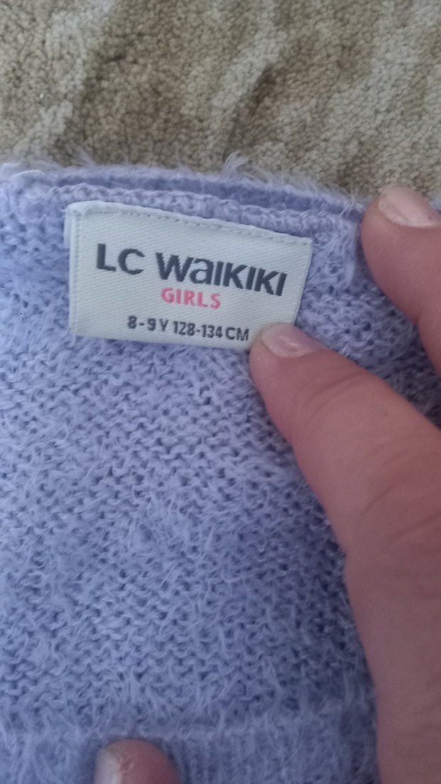 Kız Çocuk Mor Peluş Sweatshirt - Görsel 2