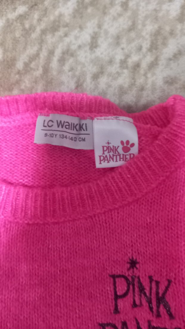 Pembe Pembe Panter Baskılı Kız Sweatshirt - Görsel 2