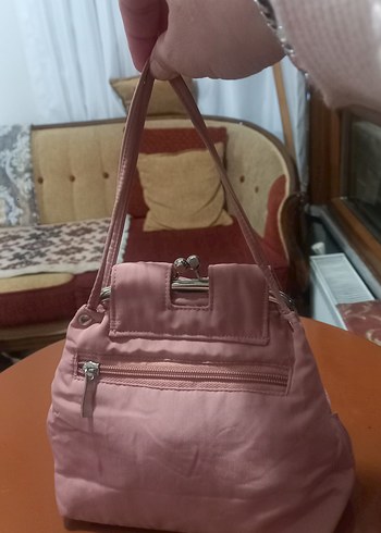 Gül detaylı pembe çanta - Görsel 2