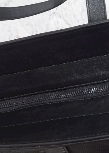Siyah Deri Tokalı Kadın Çanta - Görsel 13