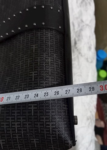 Siyah Deri Tokalı Kadın Çanta - Görsel 9