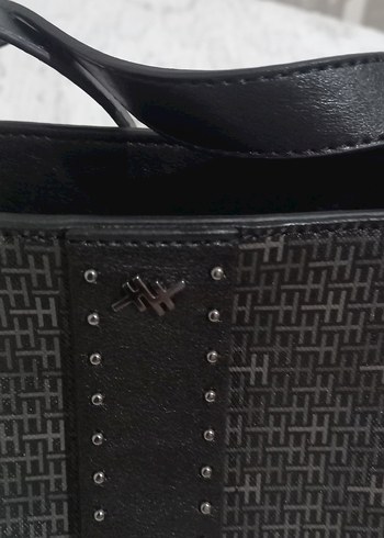 Siyah Deri Tokalı Kadın Çanta - Görsel 2