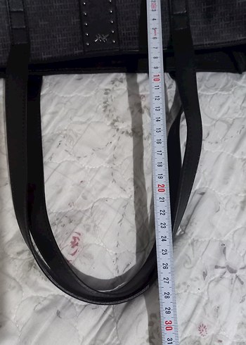 Siyah Deri Tokalı Kadın Çanta - Görsel 12