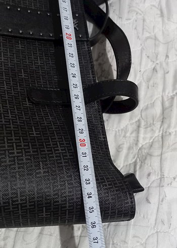 Siyah Deri Tokalı Kadın Çanta - Görsel 11