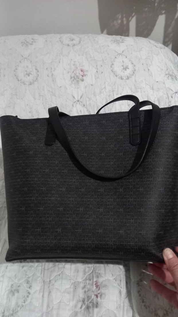 Siyah Deri Tokalı Kadın Çanta - Görsel 3