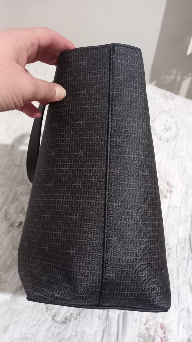 Siyah Deri Tokalı Kadın Çanta - Görsel 5