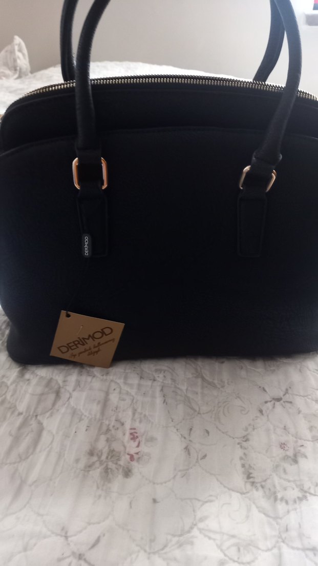 DERIMOD Siyah Deri Kadın Çanta - Görsel 2