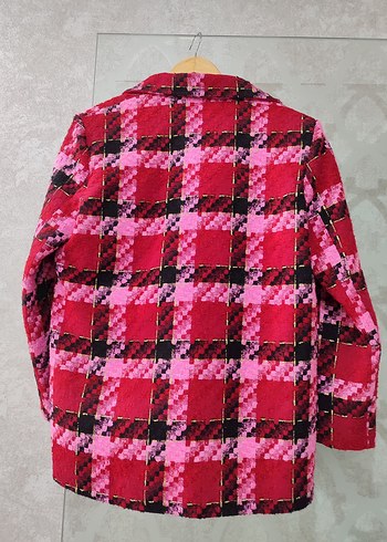 Renkli Düğmeli Kısa Kadın Blazer Ceket - Görsel 3