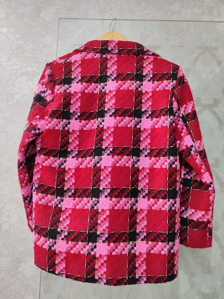 Renkli Düğmeli Kısa Kadın Blazer Ceket - Görsel 3