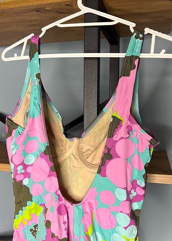 Kadın Çok Renkli Bağlama Desenli Mayo - Görsel 4