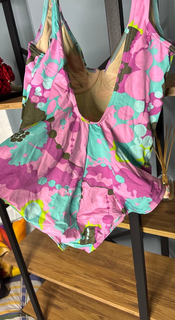 Kadın Çok Renkli Bağlama Desenli Mayo - Görsel 5