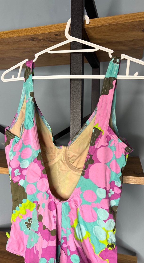 Kadın Çok Renkli Bağlama Desenli Mayo - Görsel 4