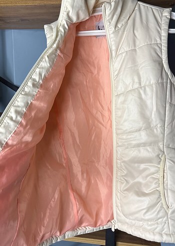 Kadın Beyaz Fermuarlı Yelek - Görsel 3