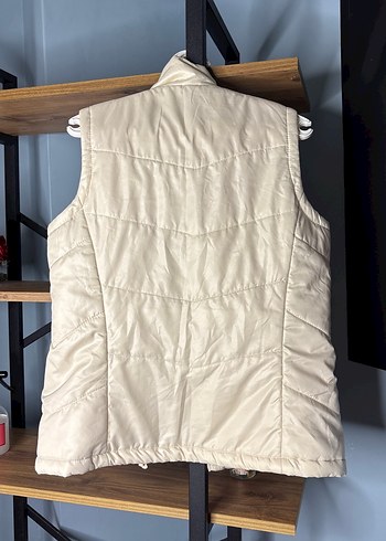 Kadın Beyaz Fermuarlı Yelek - Görsel 5