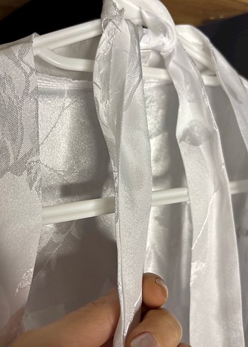 Beyaz Askılı mini Gecelik - Görsel 12