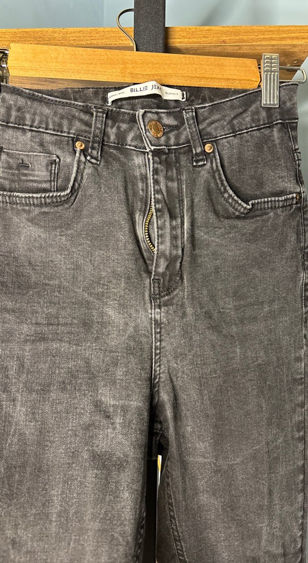 Kadın Siyah Kot Pantolon - Görsel 3