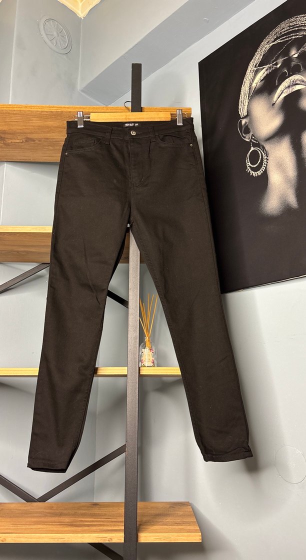 Kadın siyah Regular Fit Jean - Görsel 3