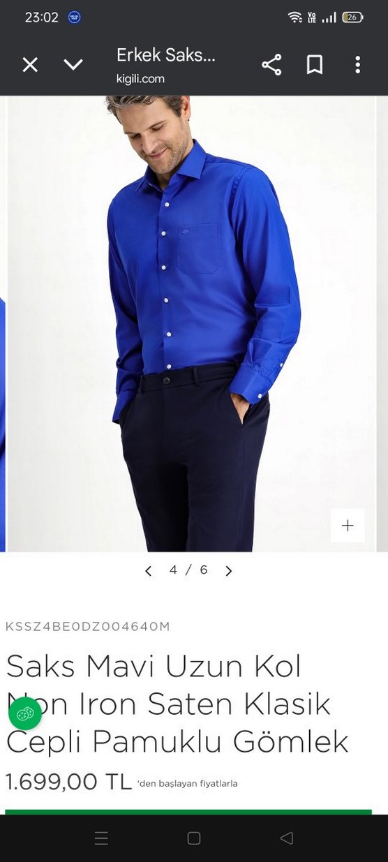 Kiğılı Navy Regular Fit Uzun Kollu Erkek Gömlek - Görsel 3