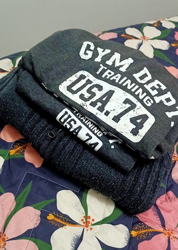 Erkek Çocuk Gri Baskılı Eşofman Takımı - Görsel 3