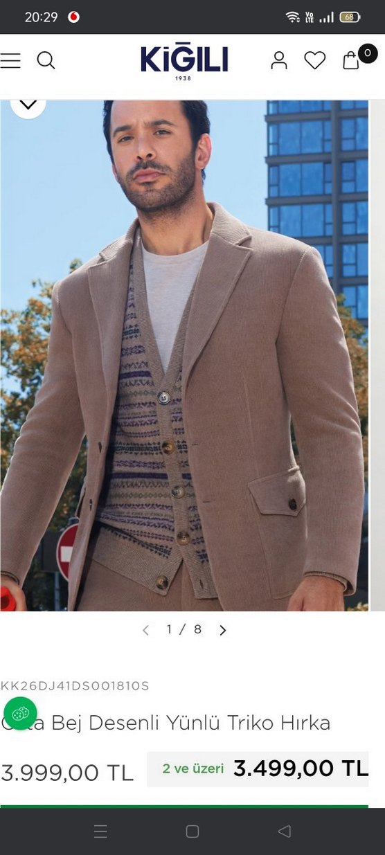 Kiğılı yün hırka - Görsel 2