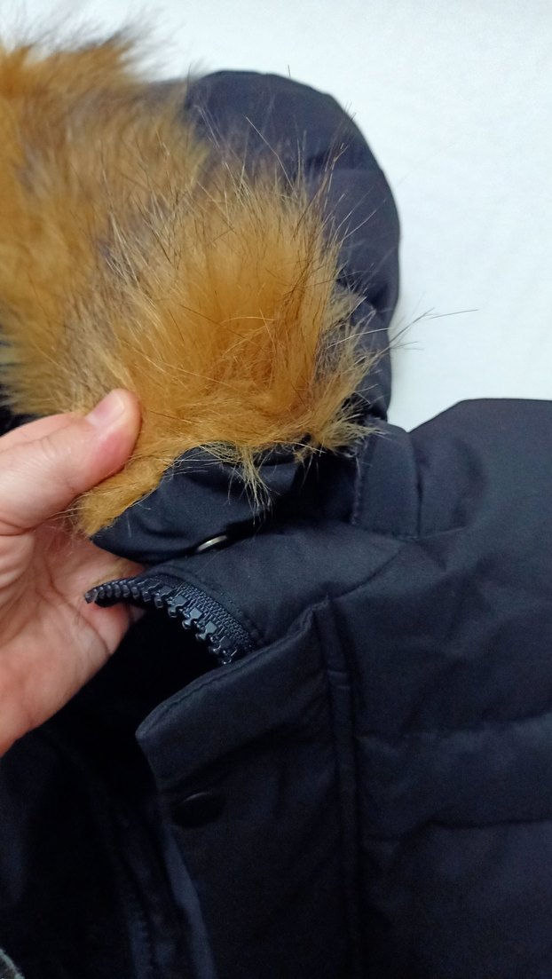 Kürklü Detaylı Siyah Kısa Erkek Mont - Görsel 3