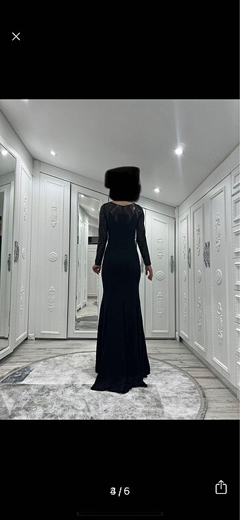 xs Beden siyah Renk Ömür Inn Nişantaşı Balık Model abiye
