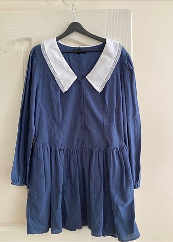 xxl Beden ZARA KISA BEBE YAKA ELBİSE