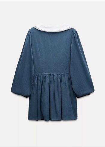 Zara ZARA KISA BEBE YAKA ELBİSE