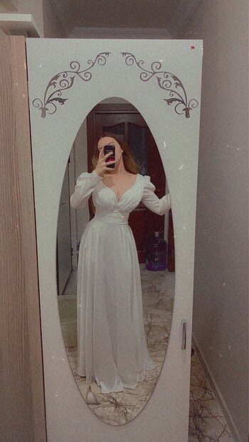 Saten düğün nikah elbisesi