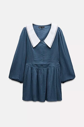 ZARA KISA BEBE YAKA ELBİSE