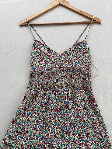 Zara ZARA ÇİÇEK DESENLİ MIDI ELBİSE