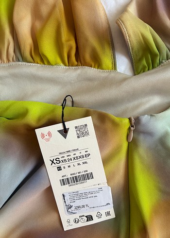 Kadın Çok Renkli Drapeli Uzun Elbise - Görsel 8