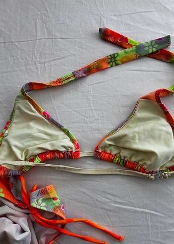 Renkli Tie-Dye Mini Bikini - Görsel 4
