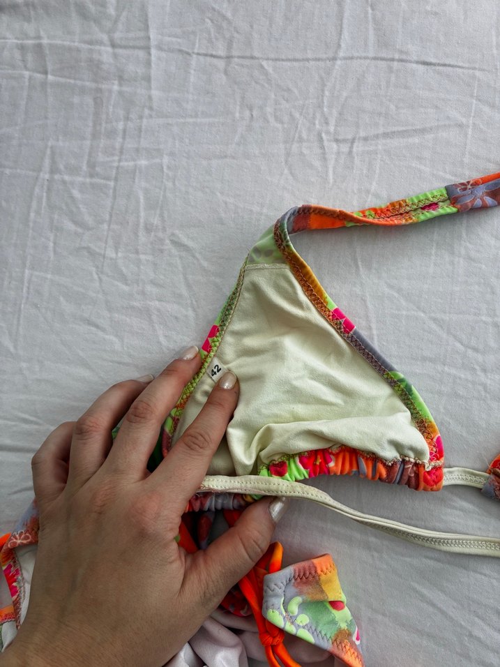 Renkli Tie-Dye Mini Bikini - Görsel 5