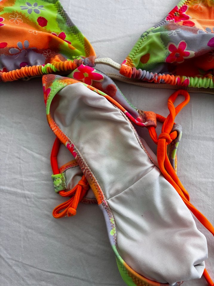 Renkli Tie-Dye Mini Bikini - Görsel 3