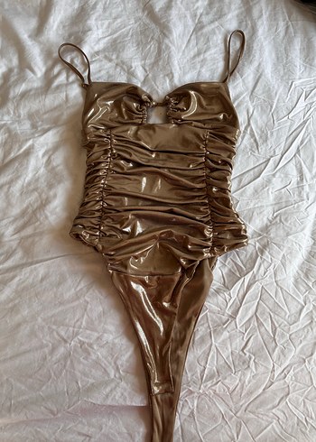 Drapeli İp Askılı Kadın Body - Görsel 2