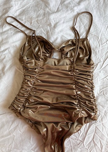 Drapeli İp Askılı Kadın Body - Görsel 7