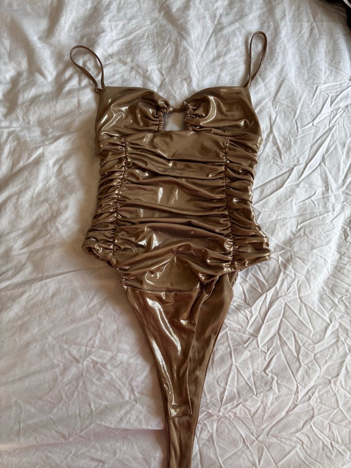 Drapeli İp Askılı Kadın Body - Görsel 2