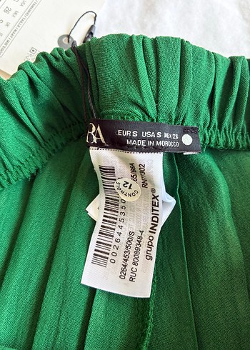 Kadın Yeşil Pilili Midi Kumaş Pantolon - Görsel 4