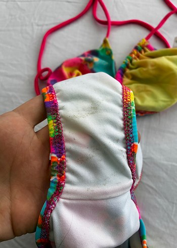 Renkli Çiçek Desenli Mini Bikini Takımı - Görsel 4