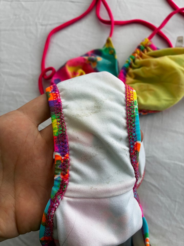 Renkli Çiçek Desenli Mini Bikini Takımı - Görsel 4
