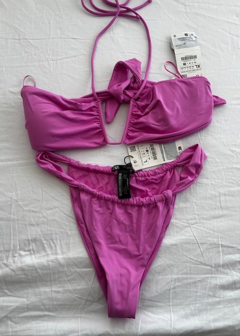 Pembe İpli Kadın Bikini Takımı - Görsel 2