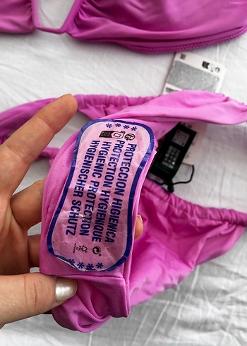 Pembe İpli Kadın Bikini Takımı - Görsel 3