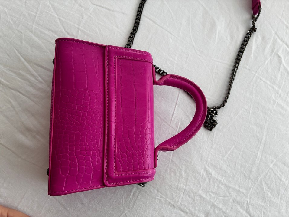 Pembe Deri Desenli Kadın Çanta - Görsel 4