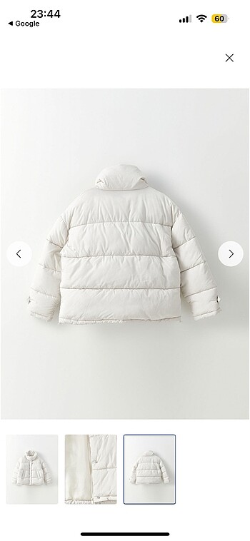 LC Waikiki Ekru dik yaka uzun kollu oversize şişme mont