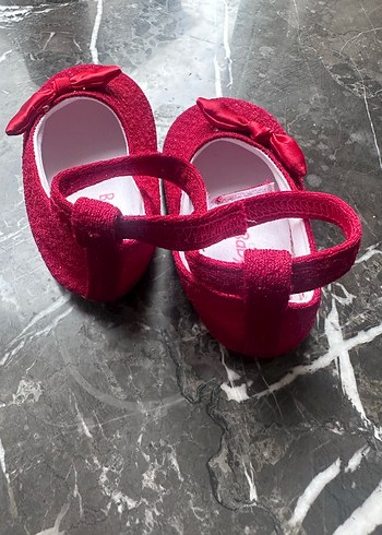 Kız Çocuk Kırmızı Fiyonklu Babet - Görsel 2